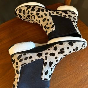 Horsehair sneakers, high too slip on